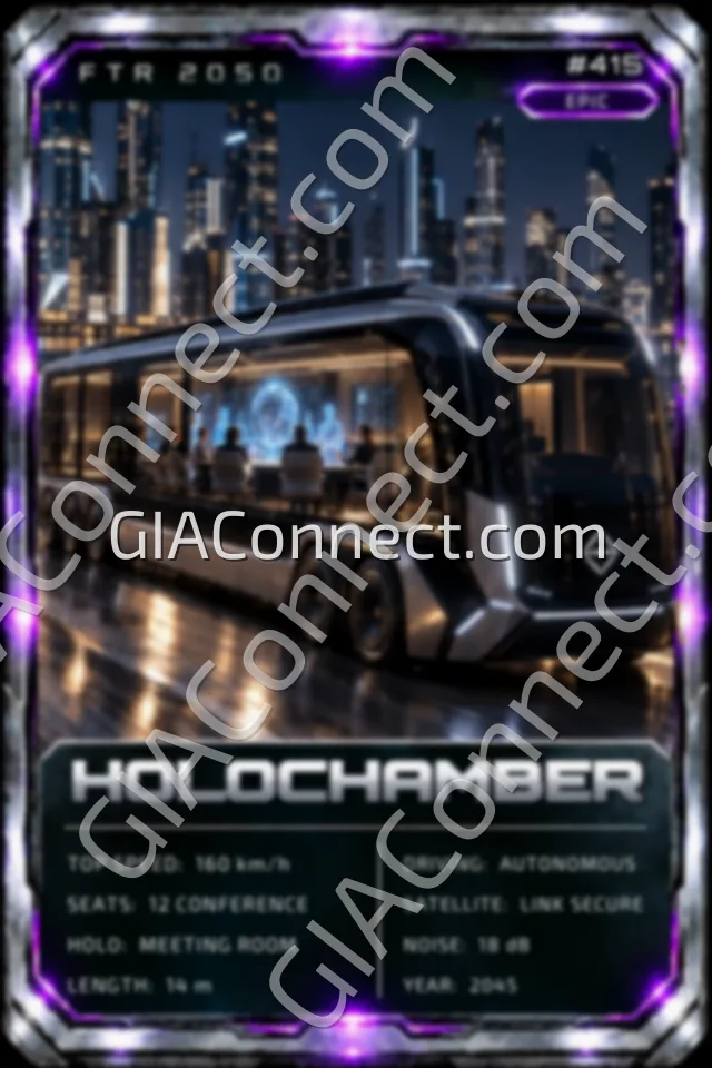 HOLOCHAMBER – vehicul futurist FTR 2050, cartonaș digital de colecție
