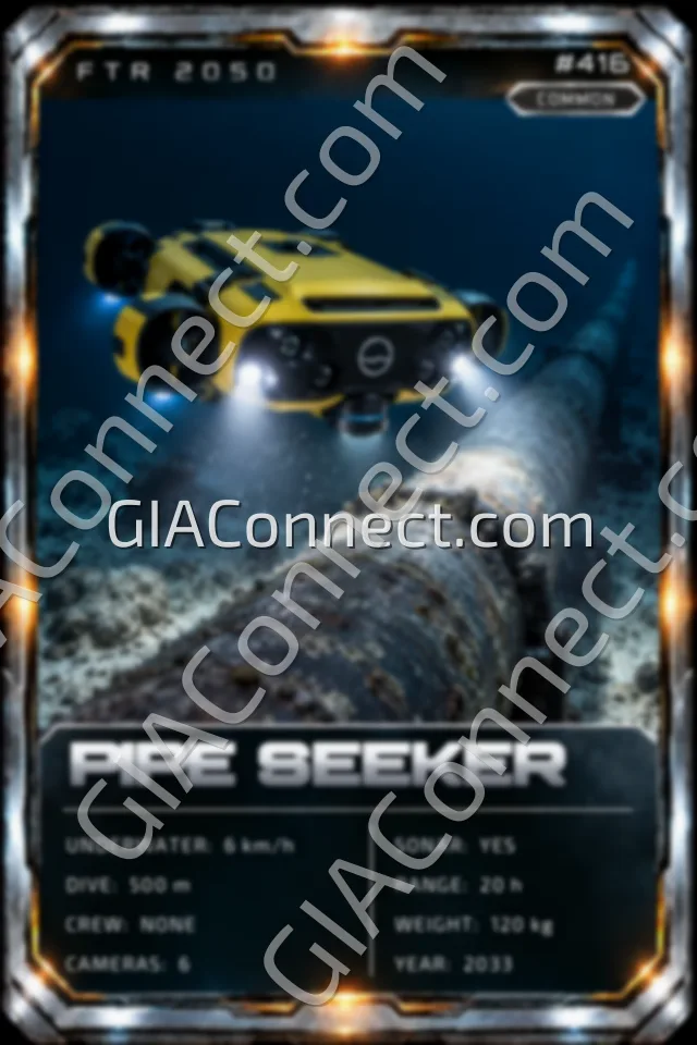 PIPE SEEKER – vehicul futurist FTR 2050, cartonaș digital de colecție
