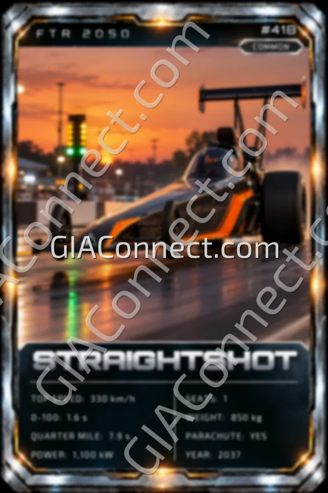 STRAIGHTSHOT – vehicul futurist FTR 2050, cartonaș digital de colecție