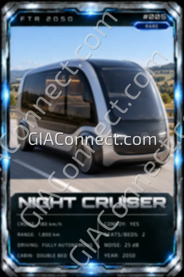 NIGHT CRUISER – vehicul futurist FTR 2050, cartonaș digital de colecție