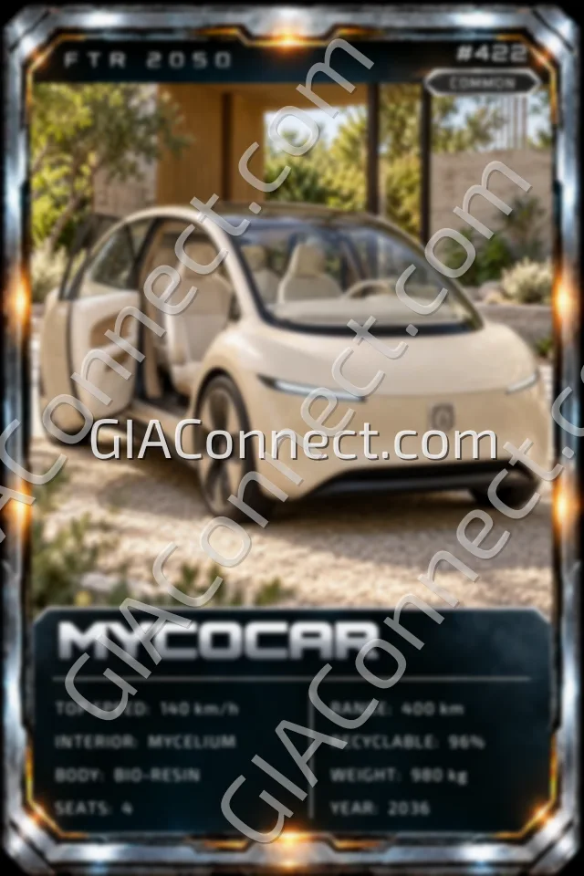 MYCOCAR – vehicul futurist FTR 2050, cartonaș digital de colecție