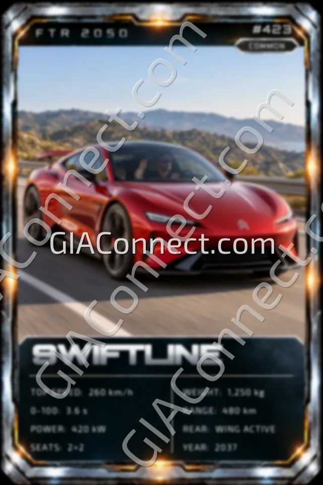 SWIFTLINE – vehicul futurist FTR 2050, cartonaș digital de colecție