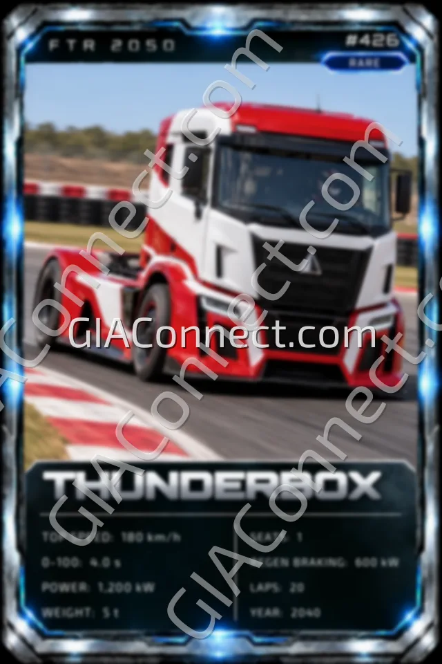 THUNDERBOX – vehicul futurist FTR 2050, cartonaș digital de colecție