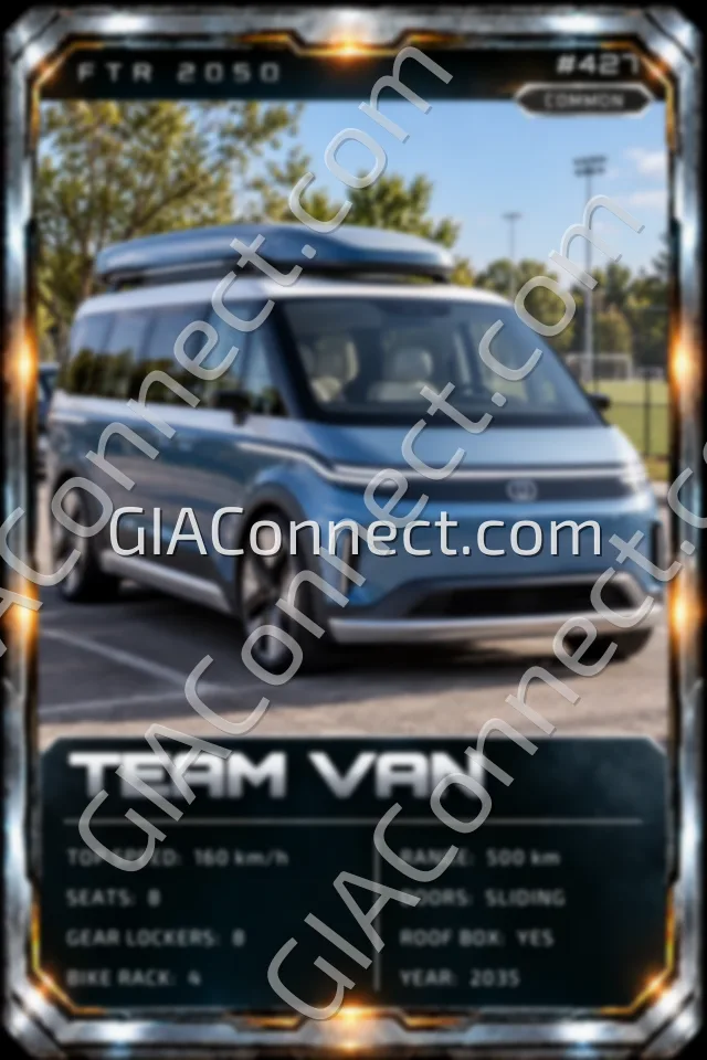 TEAM VAN – vehicul futurist FTR 2050, cartonaș digital de colecție