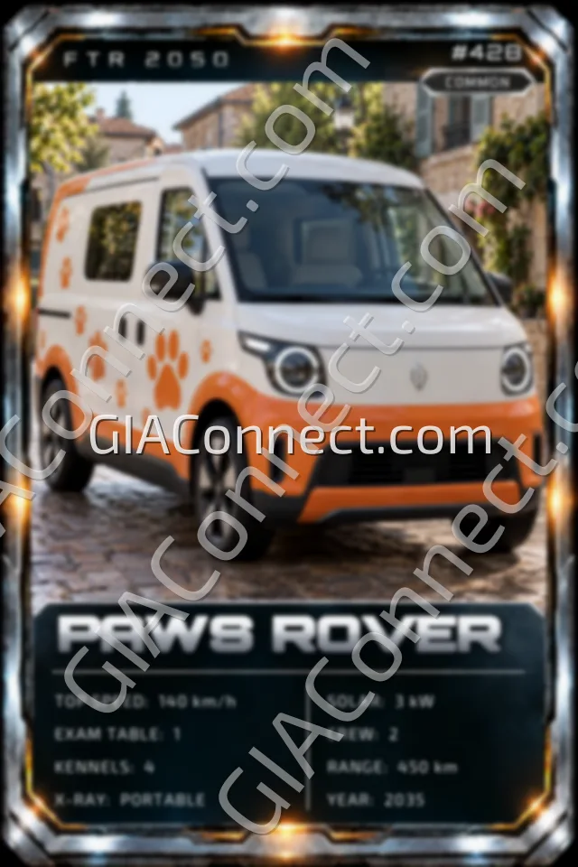 PAWS ROVER – vehicul futurist FTR 2050, cartonaș digital de colecție