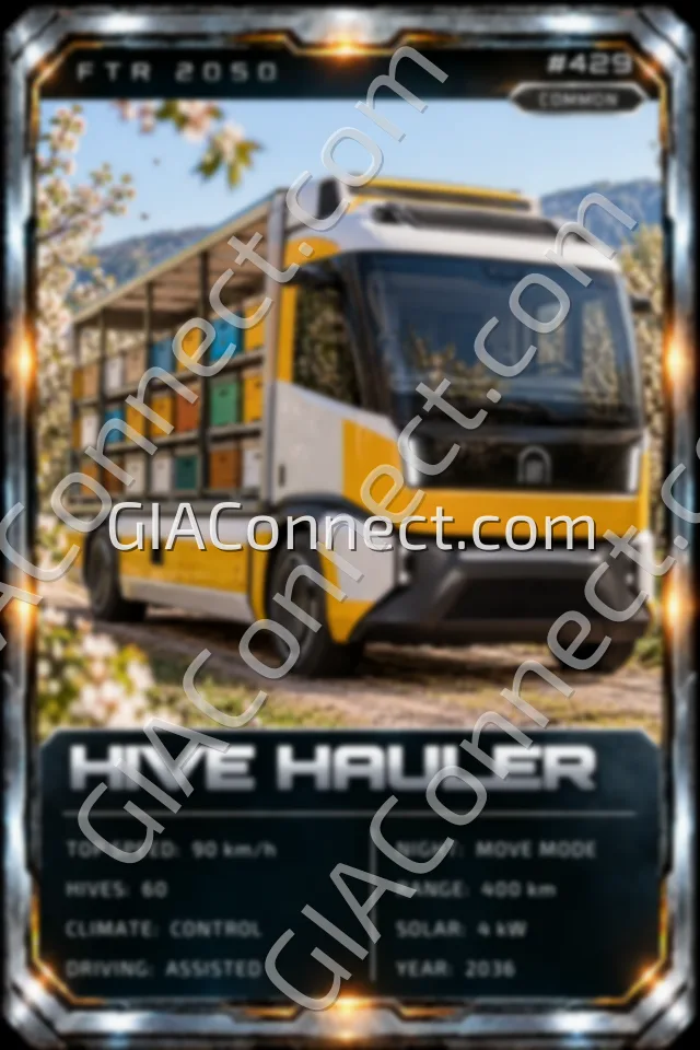 HIVE HAULER – vehicul futurist FTR 2050, cartonaș digital de colecție
