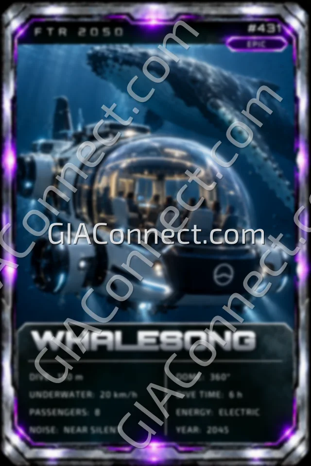 WHALESONG – vehicul futurist FTR 2050, cartonaș digital de colecție