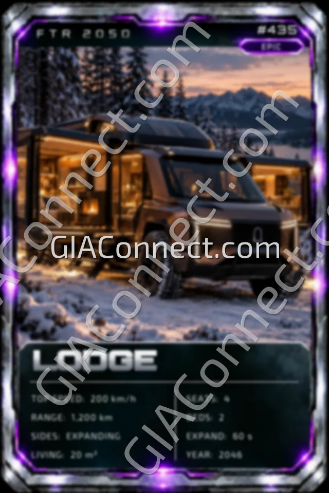 LODGE – vehicul futurist FTR 2050, cartonaș digital de colecție