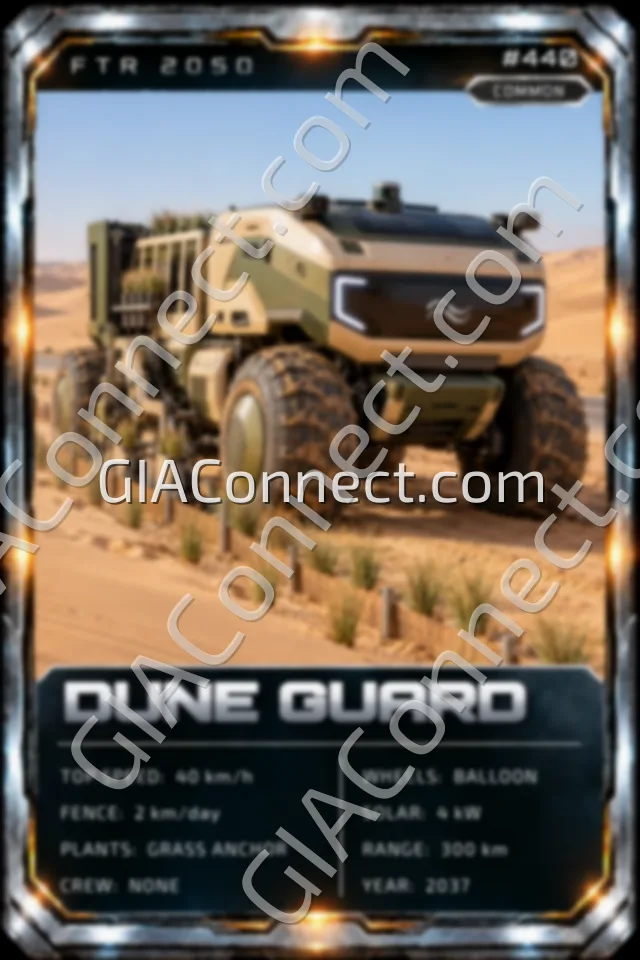 DUNE GUARD – vehicul futurist FTR 2050, cartonaș digital de colecție