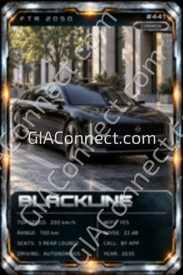 BLACKLINE – vehicul futurist FTR 2050, cartonaș digital de colecție