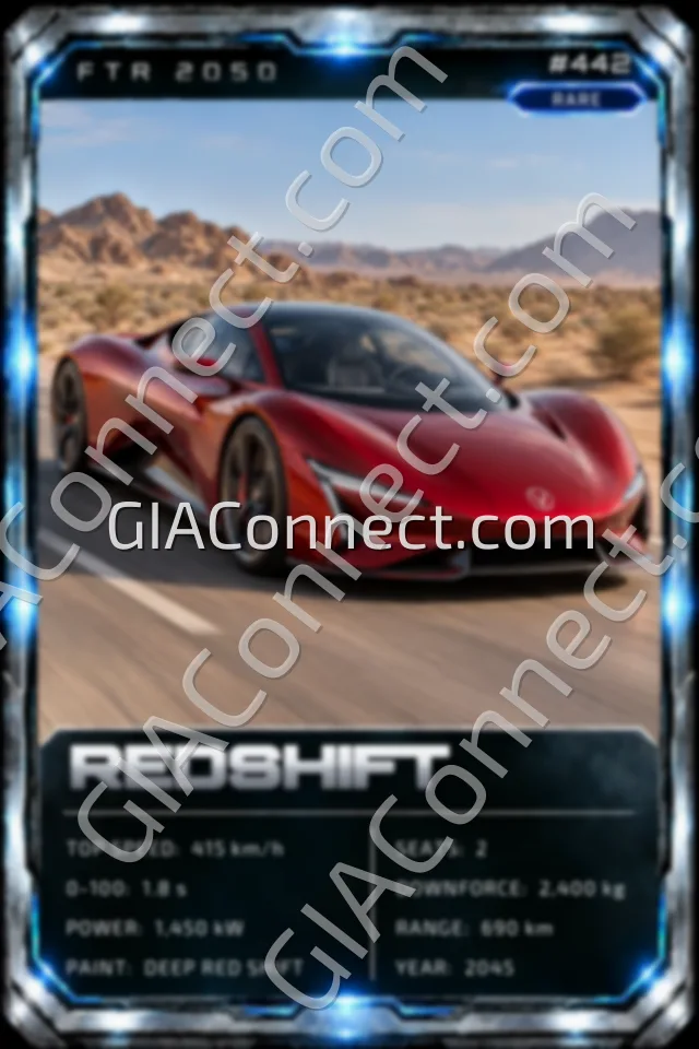 REDSHIFT – vehicul futurist FTR 2050, cartonaș digital de colecție