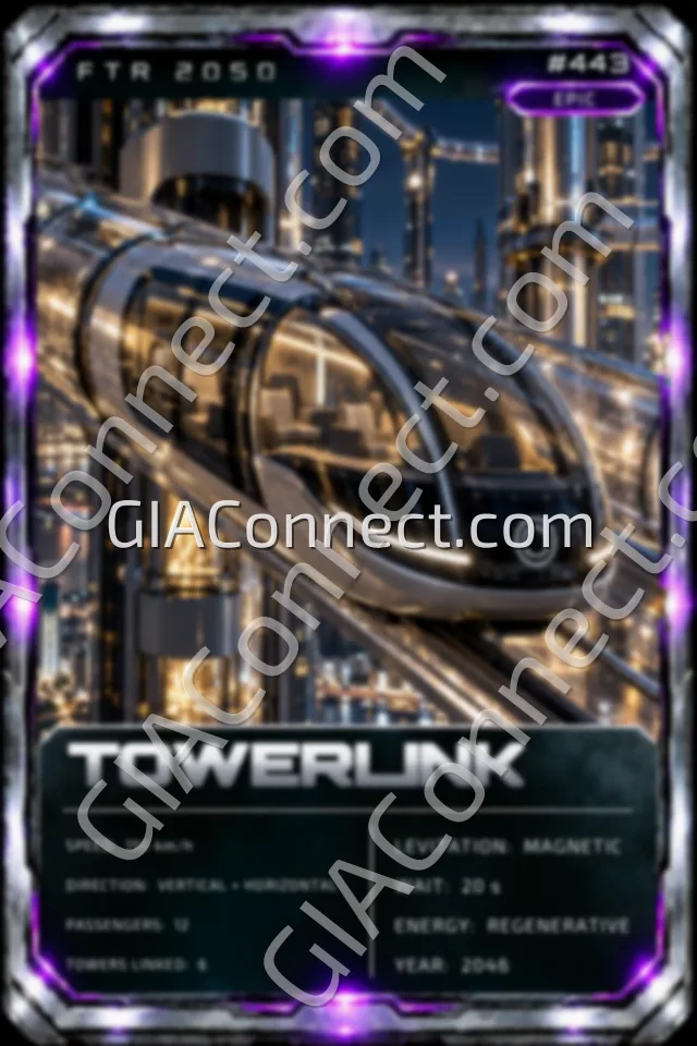 TOWERLINK – vehicul futurist FTR 2050, cartonaș digital de colecție