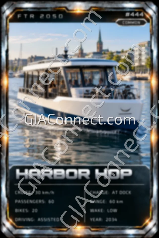 HARBOR HOP – vehicul futurist FTR 2050, cartonaș digital de colecție