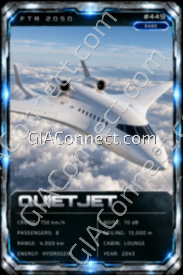 QUIETJET – vehicul futurist FTR 2050, cartonaș digital de colecție