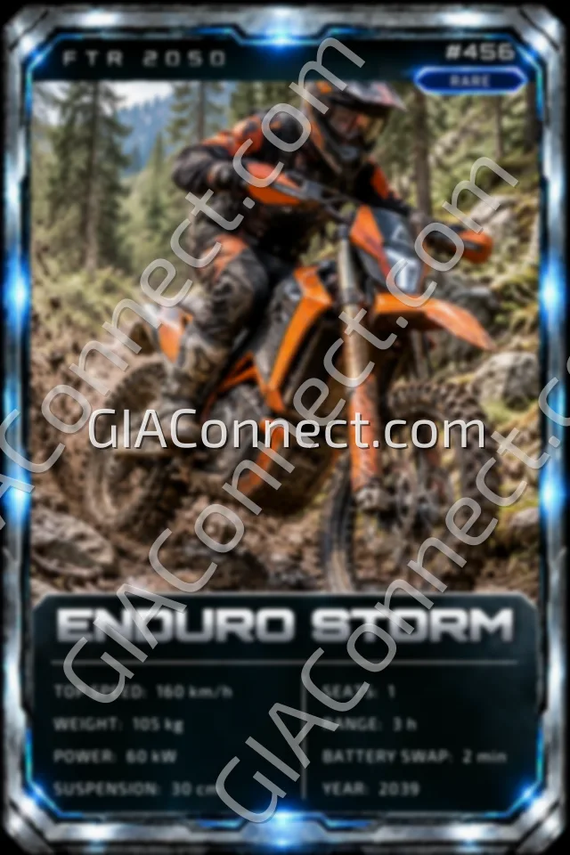 ENDURO STORM – vehicul futurist FTR 2050, cartonaș digital de colecție