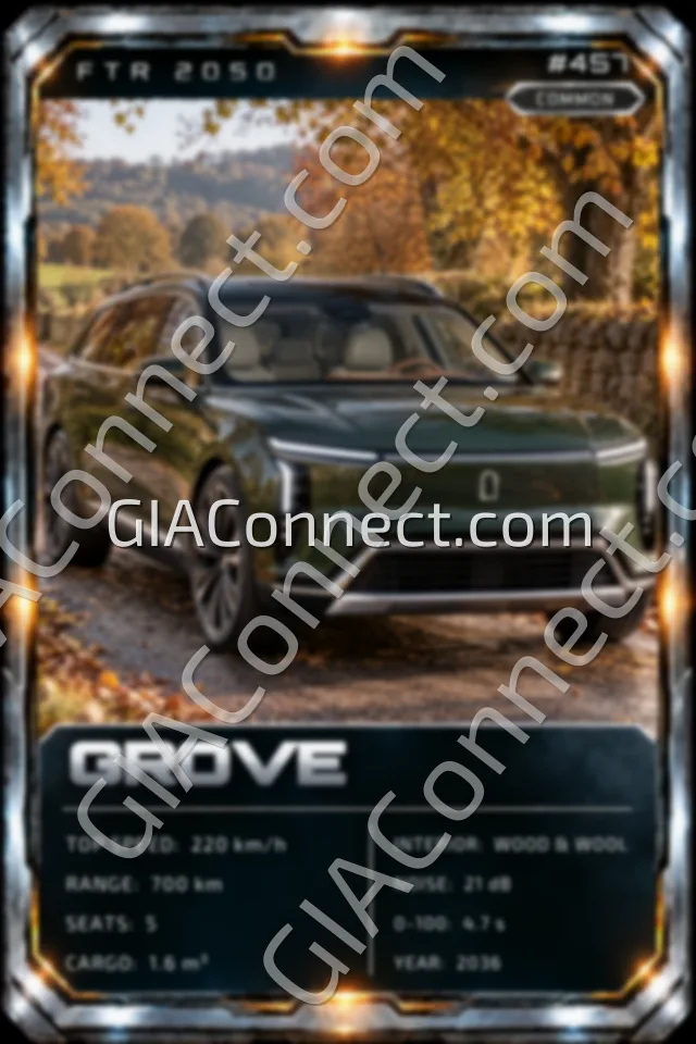 GROVE – vehicul futurist FTR 2050, cartonaș digital de colecție