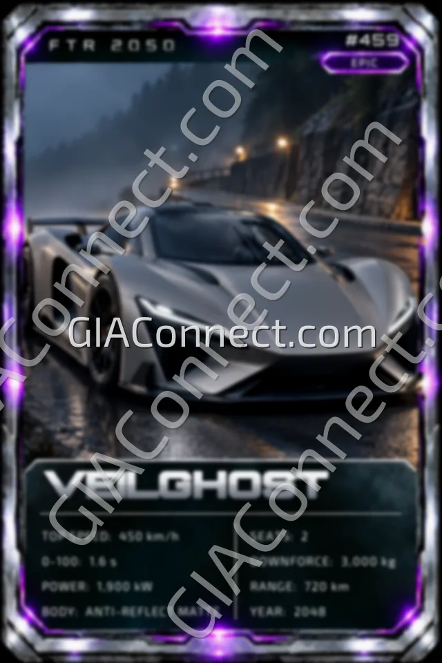 VEILGHOST – vehicul futurist FTR 2050, cartonaș digital de colecție