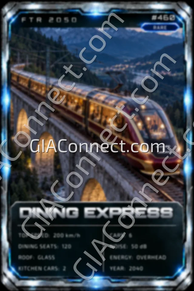 DINING EXPRESS – vehicul futurist FTR 2050, cartonaș digital de colecție