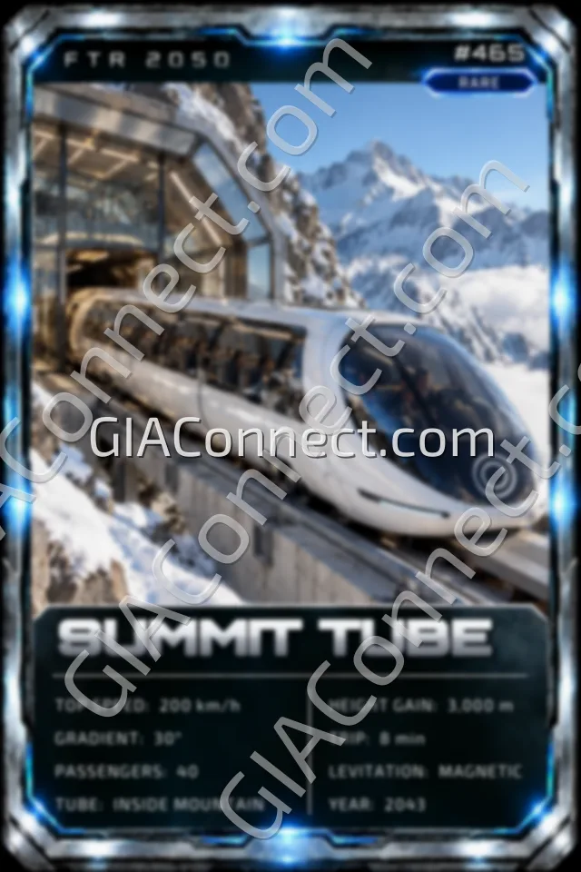 SUMMIT TUBE – vehicul futurist FTR 2050, cartonaș digital de colecție