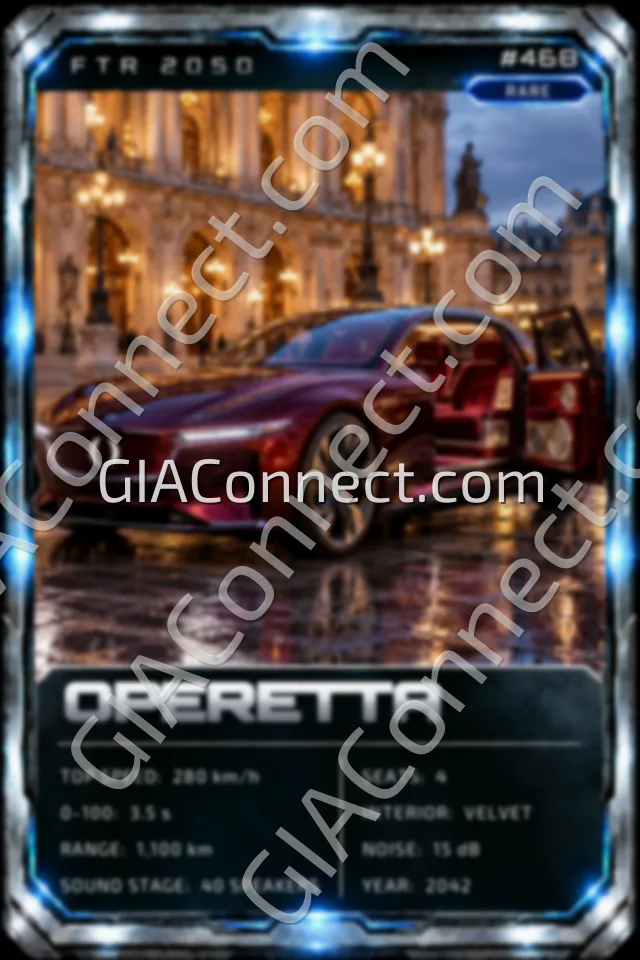 OPERETTA – vehicul futurist FTR 2050, cartonaș digital de colecție