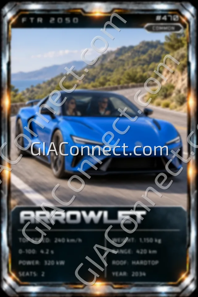 ARROWLET – vehicul futurist FTR 2050, cartonaș digital de colecție