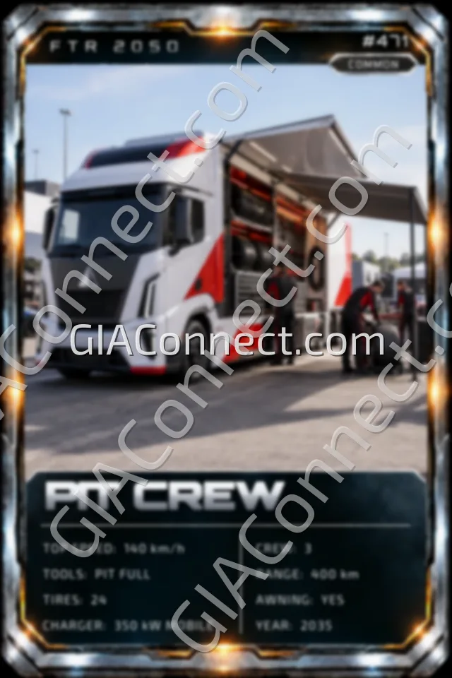 PIT CREW – vehicul futurist FTR 2050, cartonaș digital de colecție