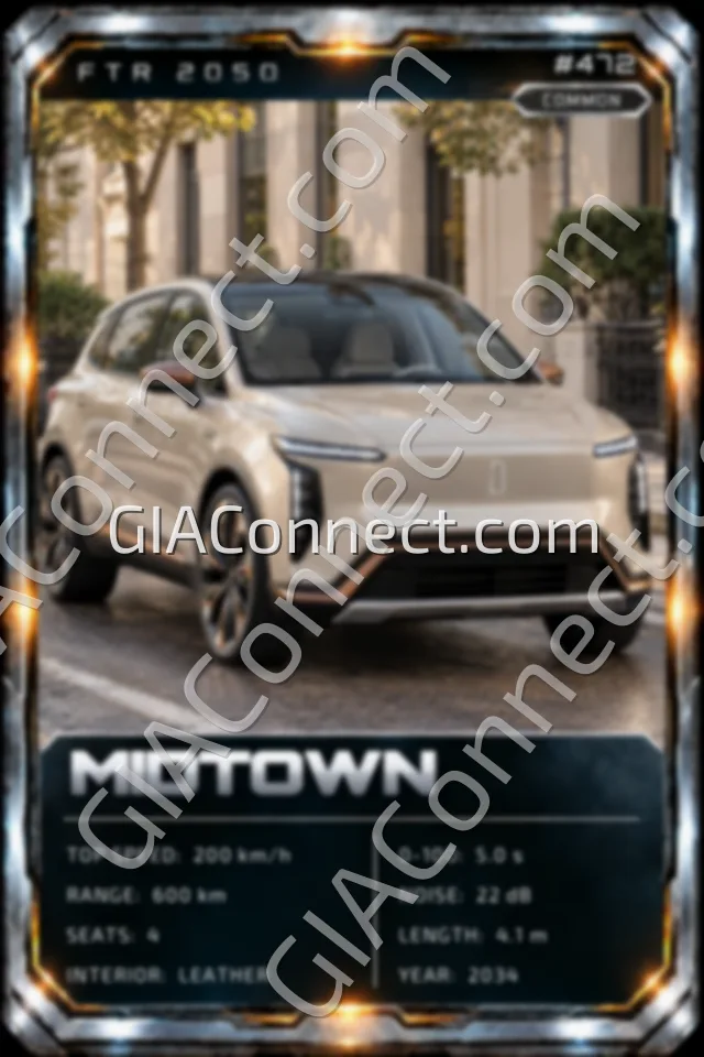 MIDTOWN – vehicul futurist FTR 2050, cartonaș digital de colecție