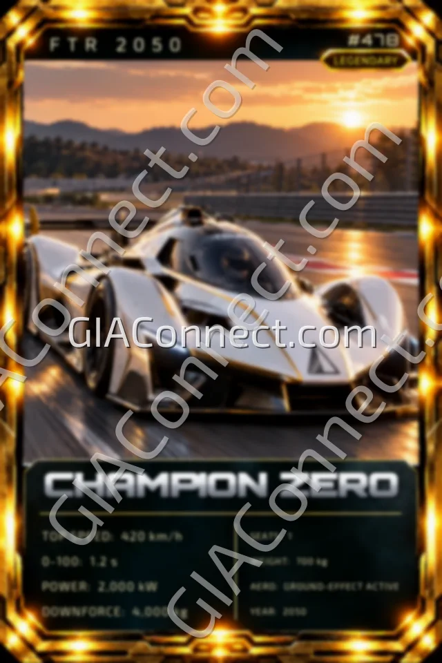 CHAMPION ZERO – vehicul futurist FTR 2050, cartonaș digital de colecție