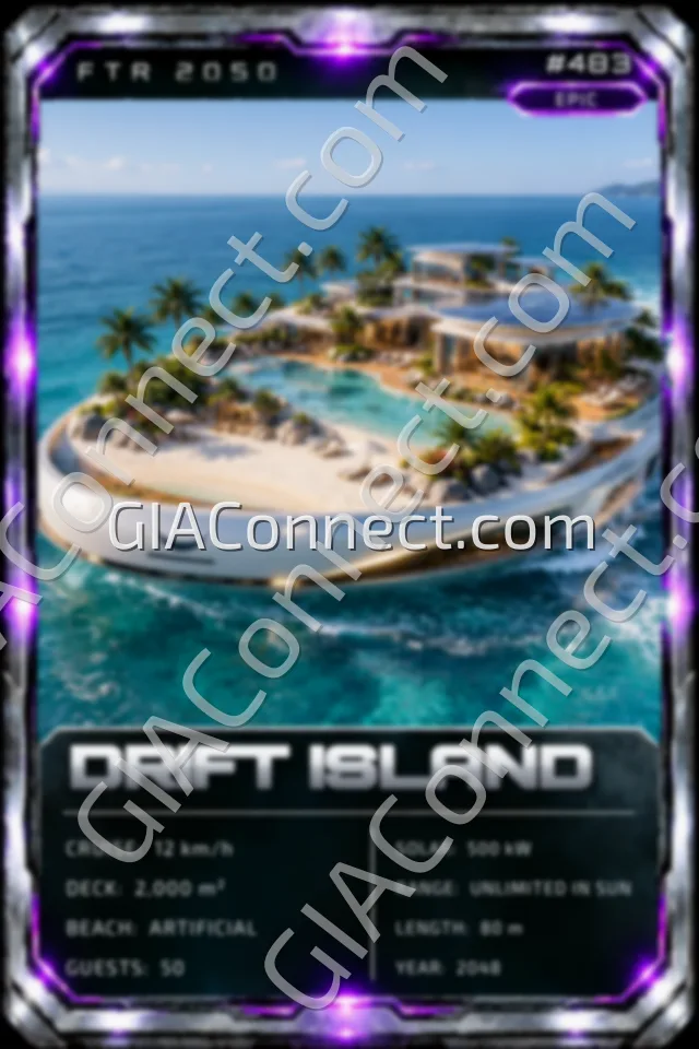 DRIFT ISLAND – vehicul futurist FTR 2050, cartonaș digital de colecție