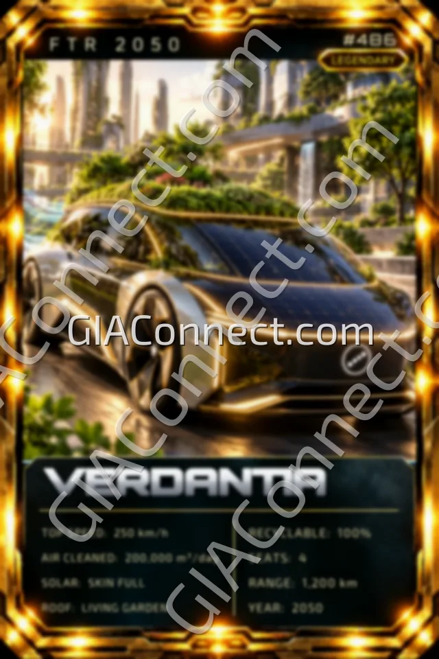 VERDANTIA – vehicul futurist FTR 2050, cartonaș digital de colecție