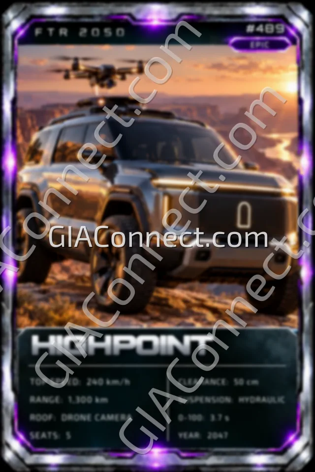 HIGHPOINT – vehicul futurist FTR 2050, cartonaș digital de colecție
