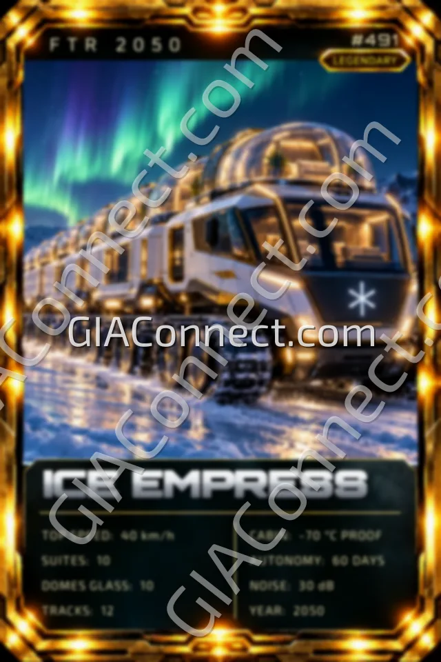 ICE EMPRESS – vehicul futurist FTR 2050, cartonaș digital de colecție