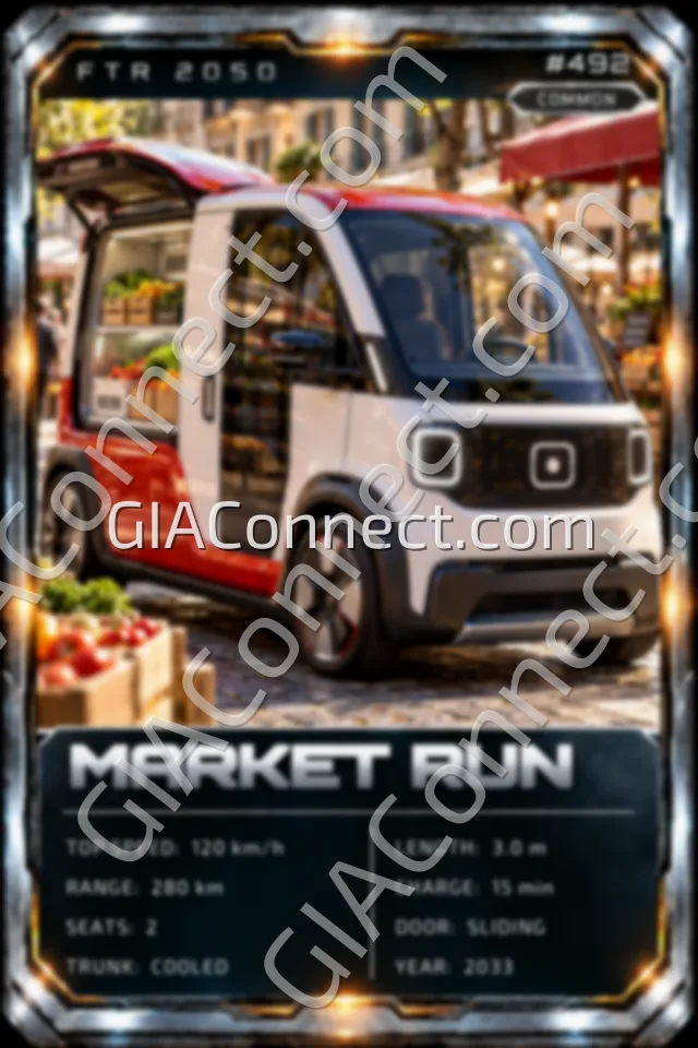 MARKET RUN – vehicul futurist FTR 2050, cartonaș digital de colecție