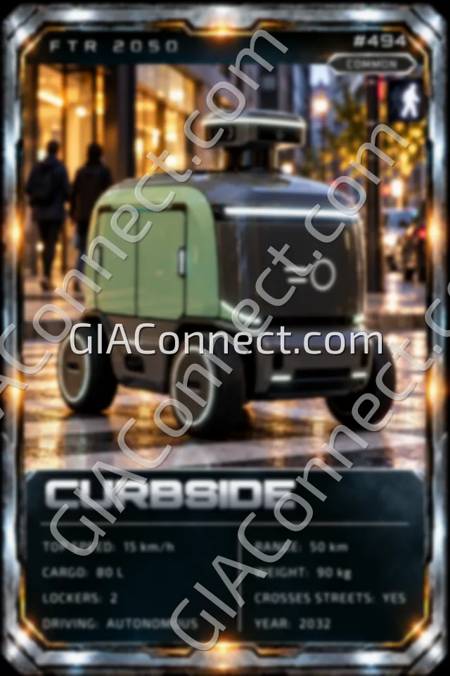 CURBSIDE – vehicul futurist FTR 2050, cartonaș digital de colecție