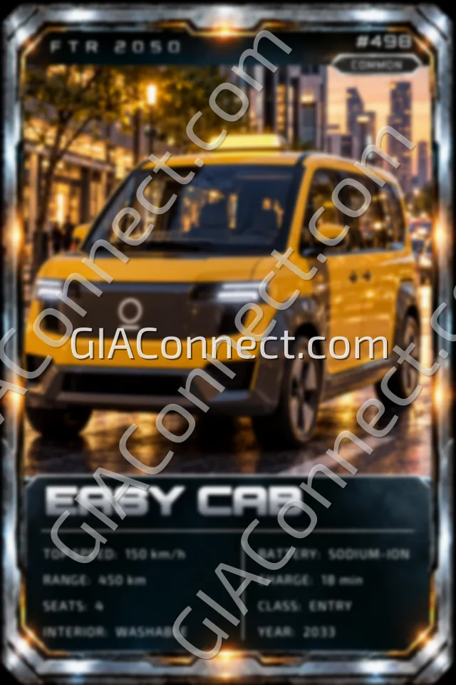 EASY CAB – vehicul futurist FTR 2050, cartonaș digital de colecție