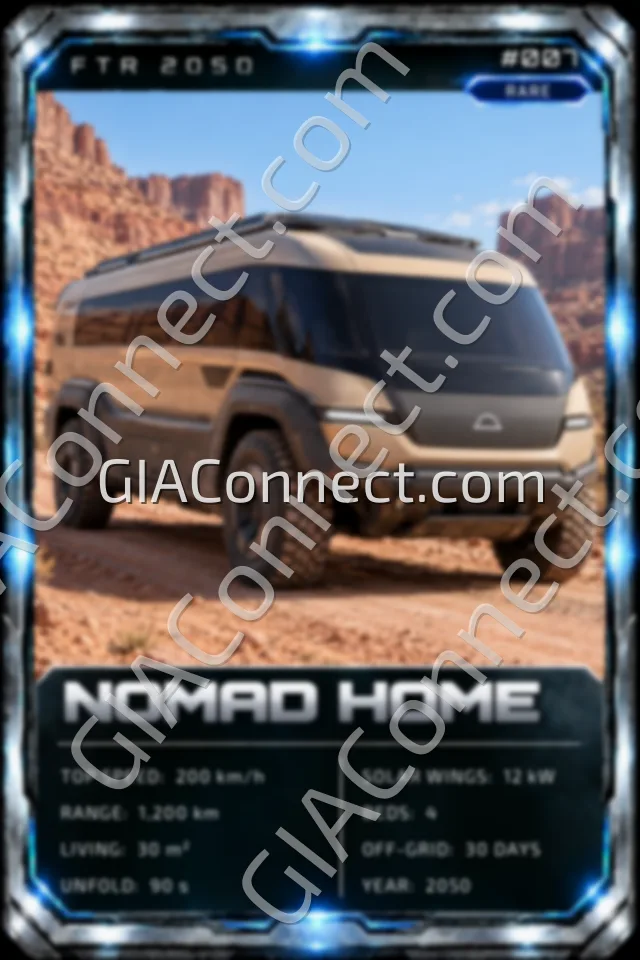 NOMAD HOME – vehicul futurist FTR 2050, cartonaș digital de colecție