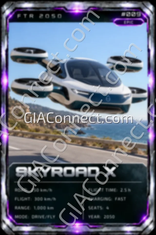 SKYROAD X – vehicul futurist FTR 2050, cartonaș digital de colecție